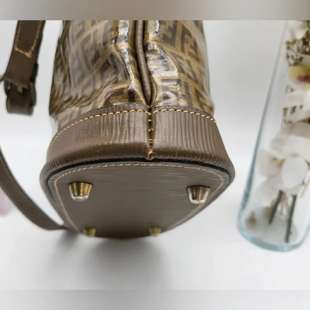 FENDI ZUCCA BUCKET SHOULDER BAG